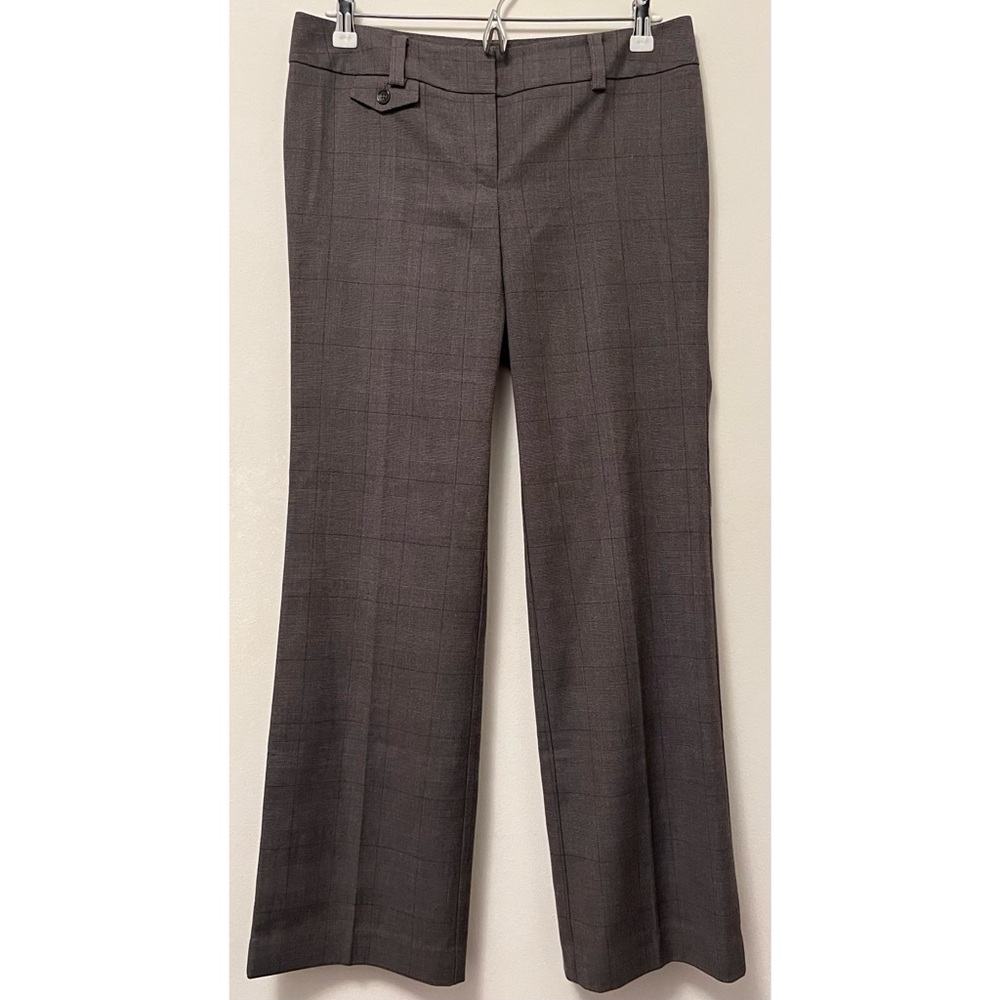 Ann Taylor • 4P • Petite Modern Fit Plaid Trouser Straight Leg Pants